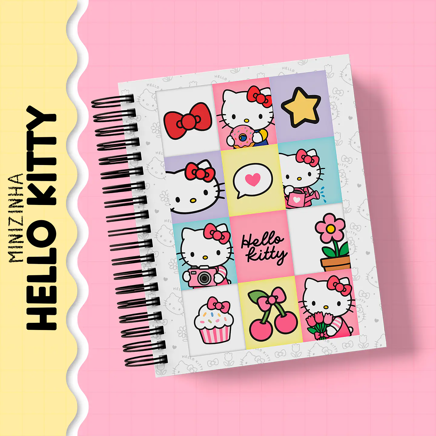 Arquivo Caderno Minizinha Hello Kitty Rosa 1