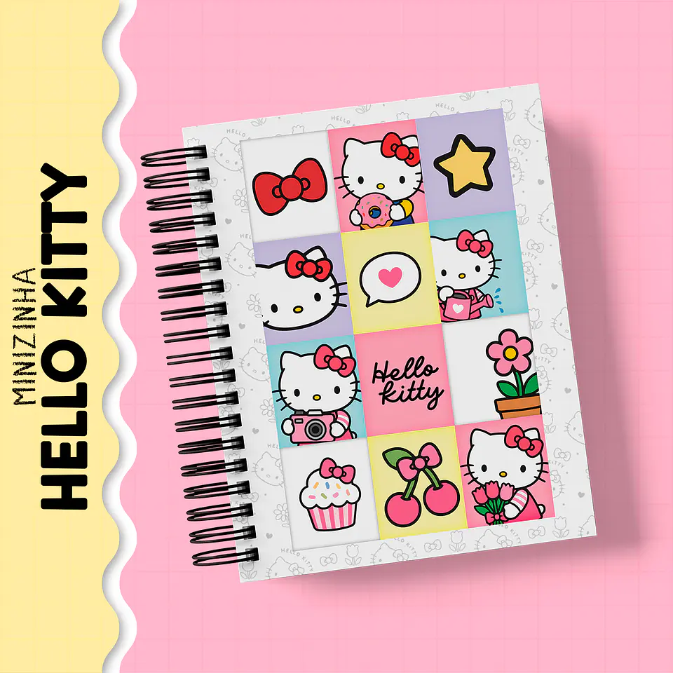 Arquivo Caderno Minizinha Hello Kitty Rosa 1