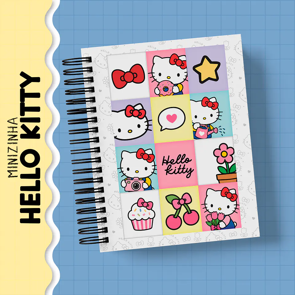Arquivo Caderno Minizinha Hello Kitty Azul  1
