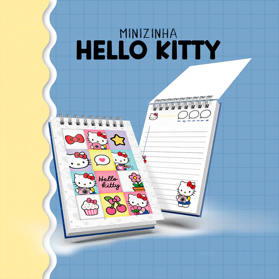 Arquivo Caderno Minizinha Hello Kitty Azul  4