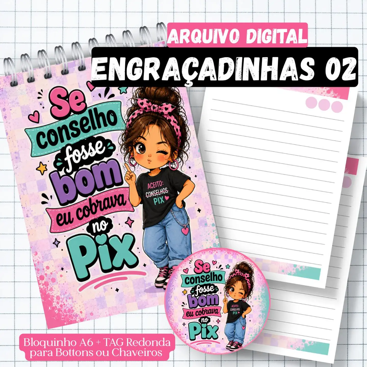 Arquivo Bloquinho Kit Engraçadinhas 1