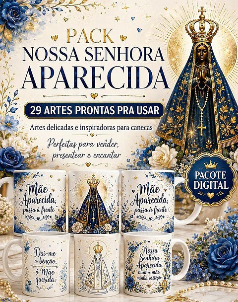Arquivo Sublimação Pack Nossa Senhora Aparecida 2026