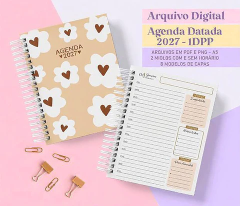 Arquivo Agenda Datada 2027 Caramelo