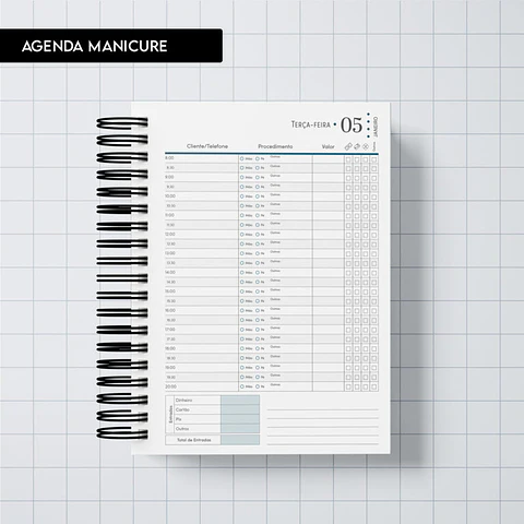 Arquivo Miolo Digital – Agenda Manicure - Datado 2027