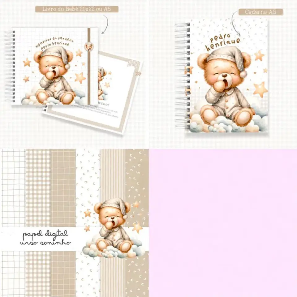 Arquivo Encadernação Baby Combo Ursinho Soninho 1