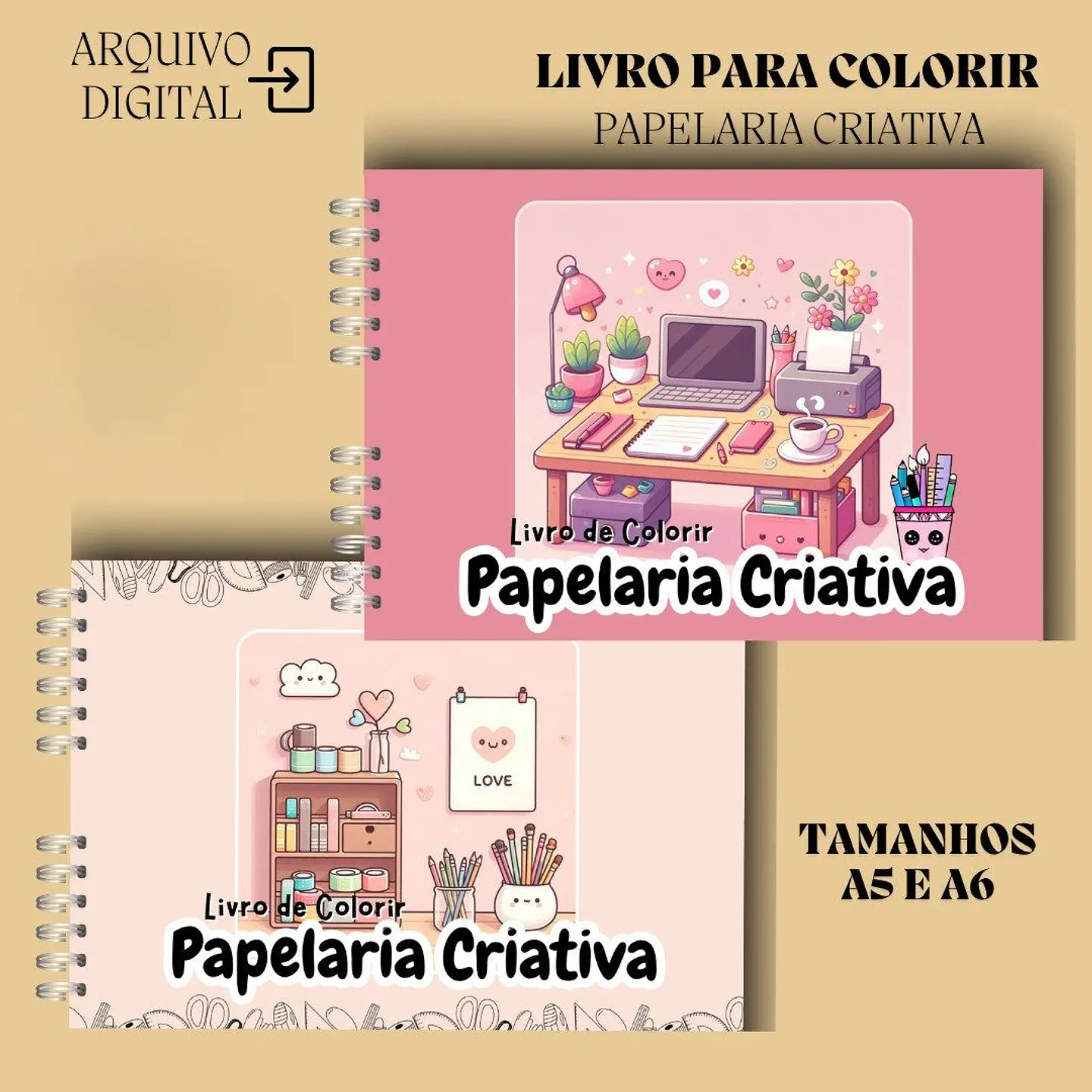 Arquivo Livro de Colorir Papelaria Criativa 1
