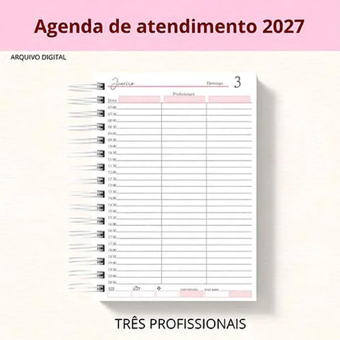 Arquivo Encadernação Agenda 3 Profissionais