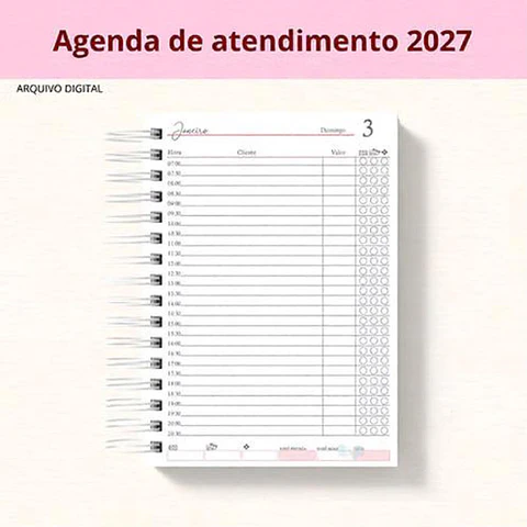 Arquivo Encadernação Agenda Cliente