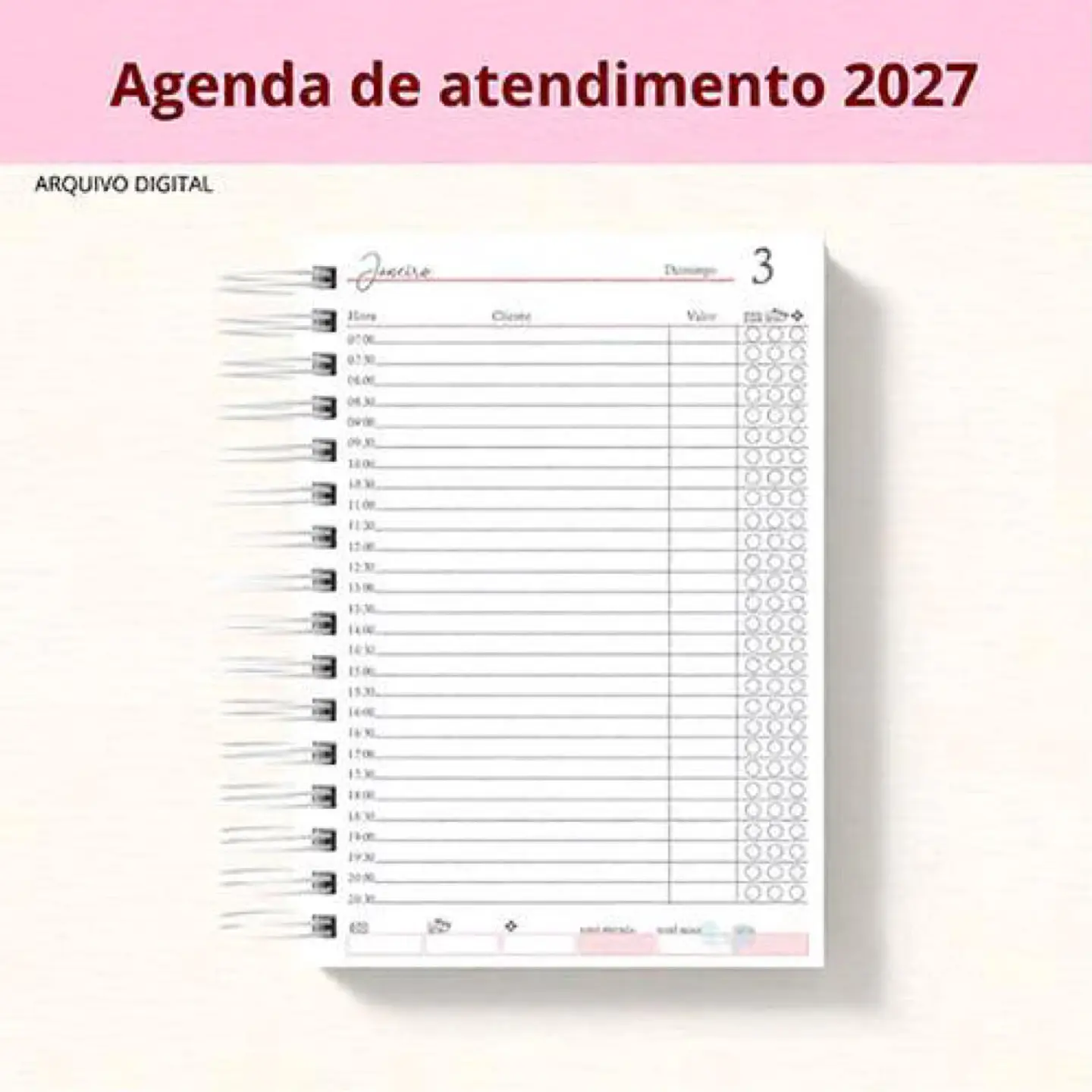 Arquivo Encadernação Agenda Cliente 1