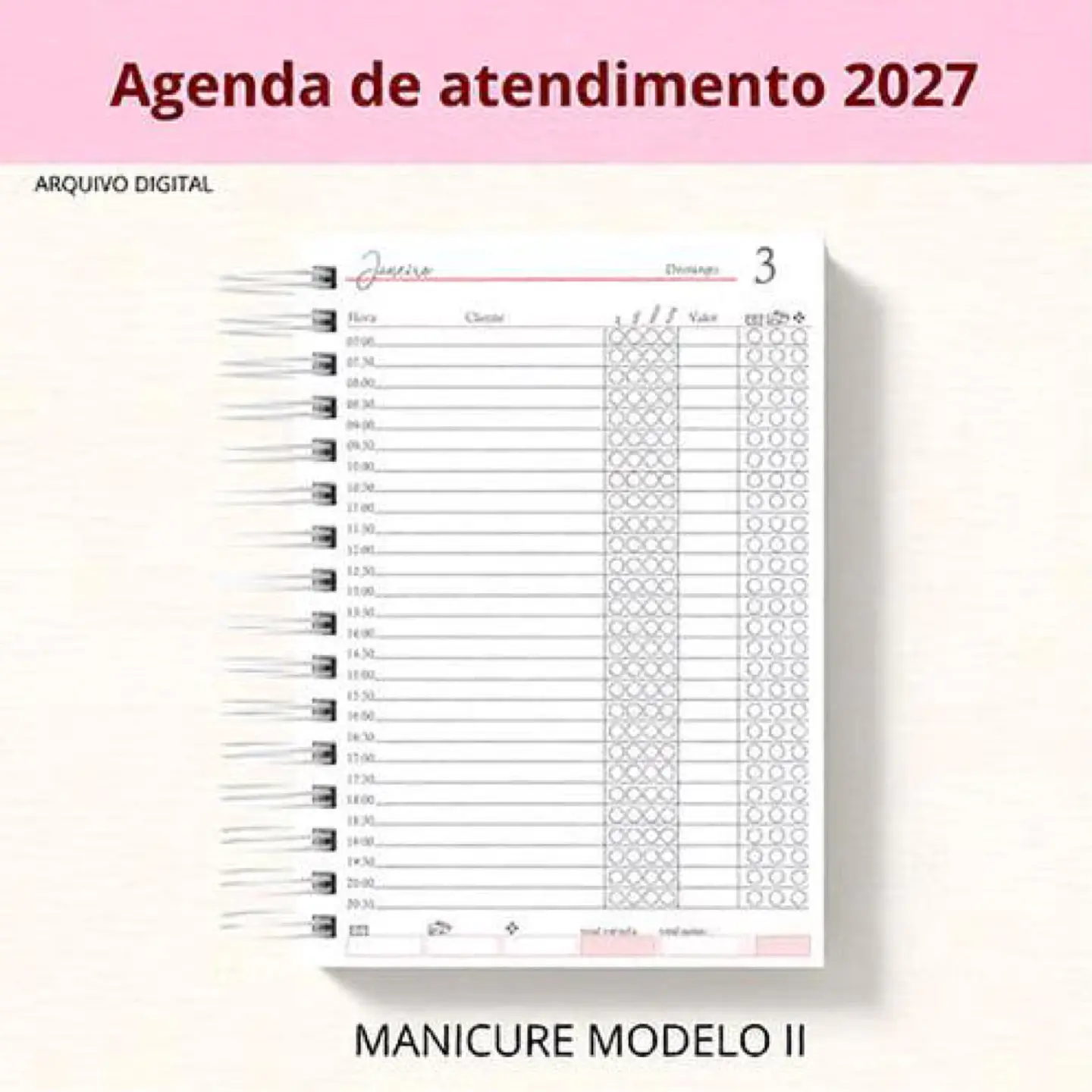 Arquivo Encadernação Manicure Modelo 2 1