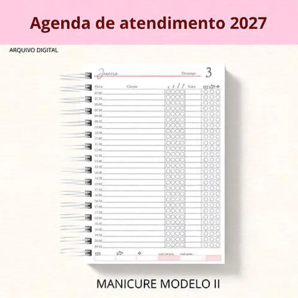 Arquivo Encadernação Manicure Modelo 2 1