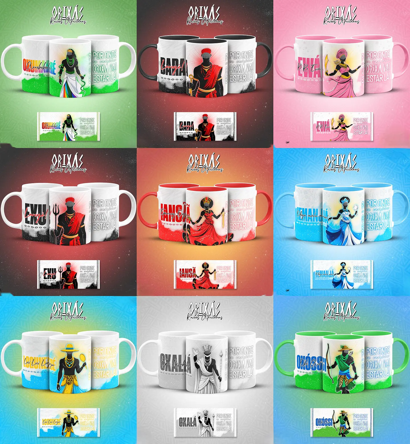 Arquivo Sublimação Caneca Orixás - Raízes Africanas 1