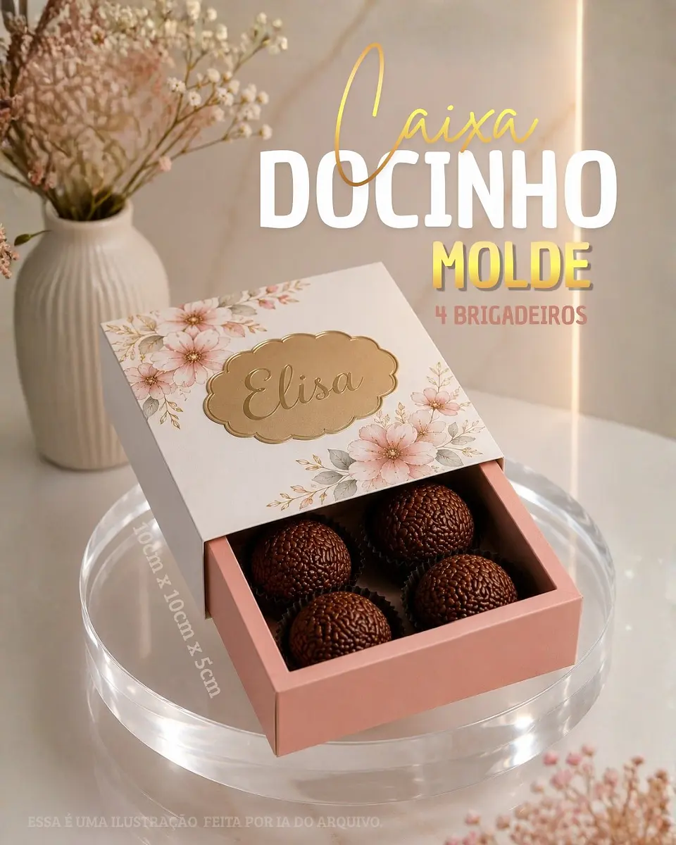 Arquivo De Corte Caixa Para Docinho e Brigadeiro Gaveta 1