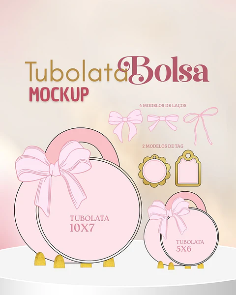 Arquivo De Corte Mockup Tubolata Bolsa