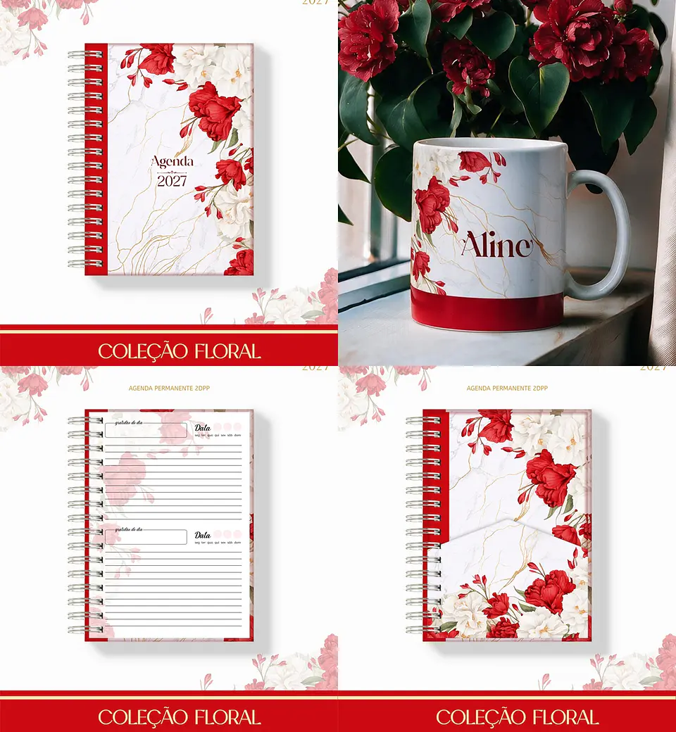 Arquivo Agenda 2027 Floral Vermelho 1