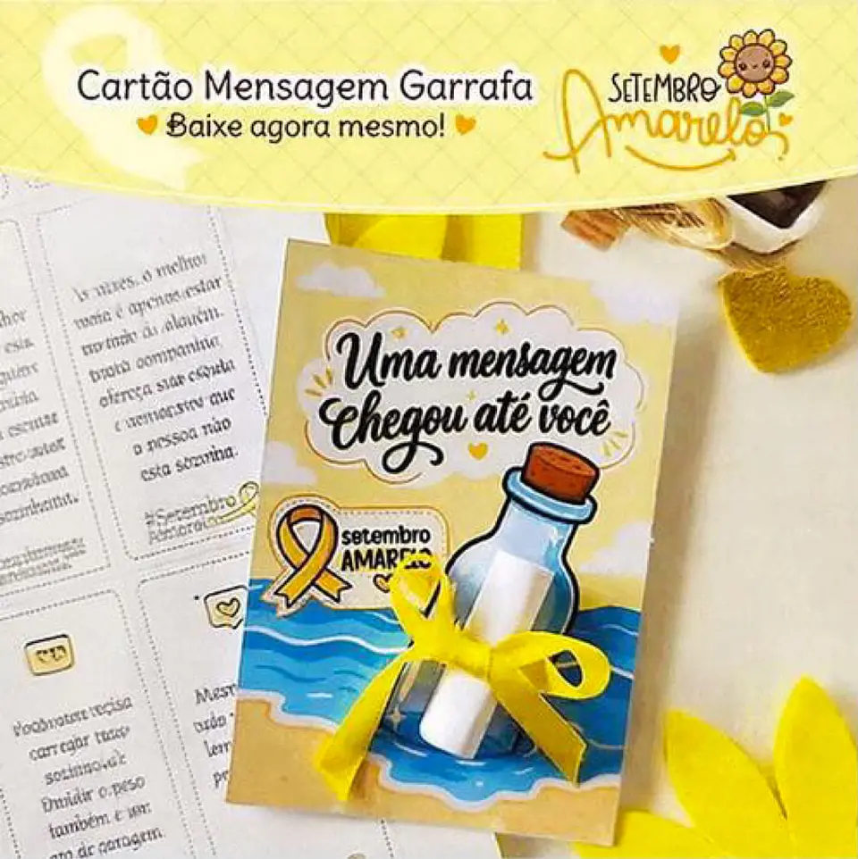 Arquivo Setembro Amarelo Cartão Mensagem Garrafa  1