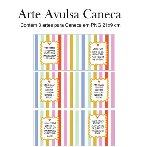 Arquivo Sublimação Arte Digital Sublimação Caneca Colorida