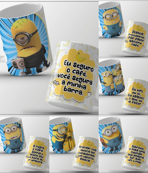 Arquivo Sublimação Caneca Minions 