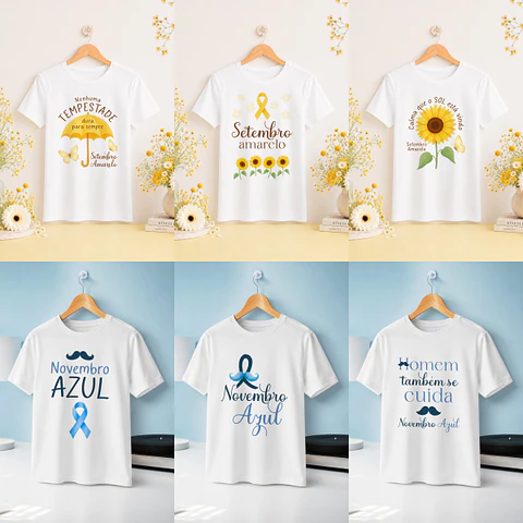 Arquivo Sublimação Kit Camisas Setembro e Novembro 