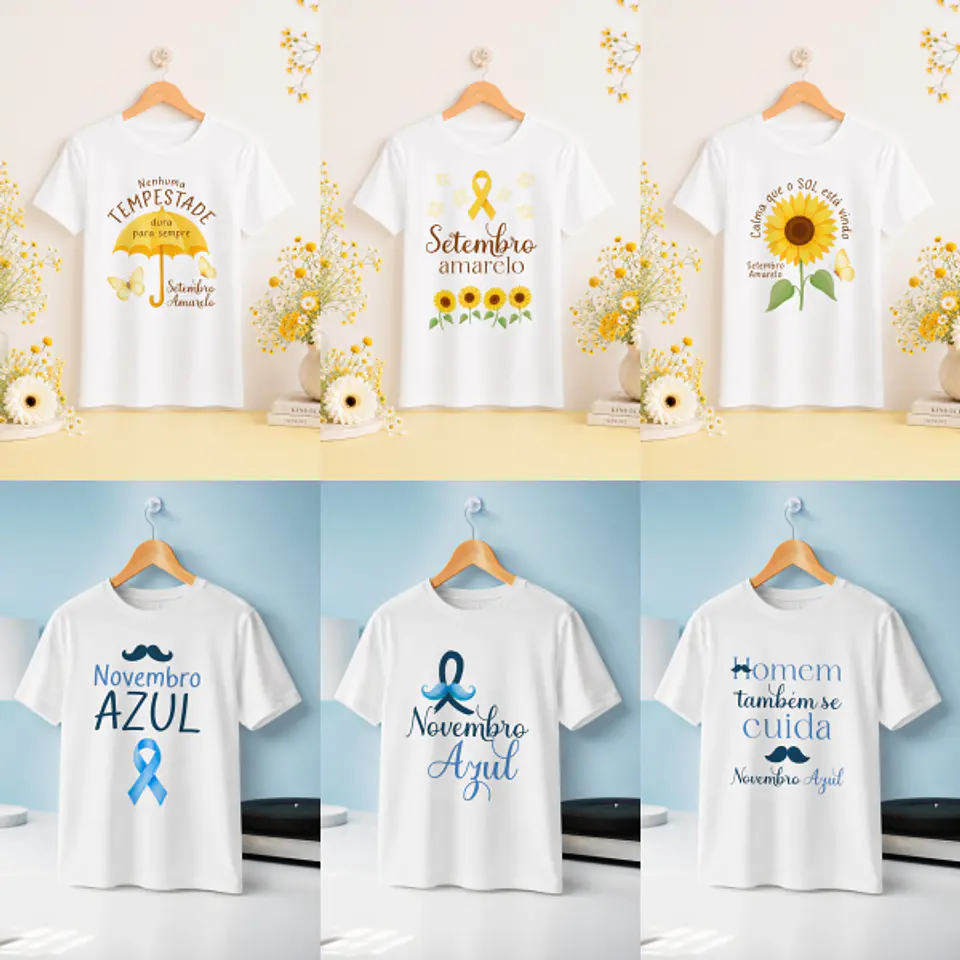 Arquivo Sublimação Kit Camisas Setembro e Novembro  1