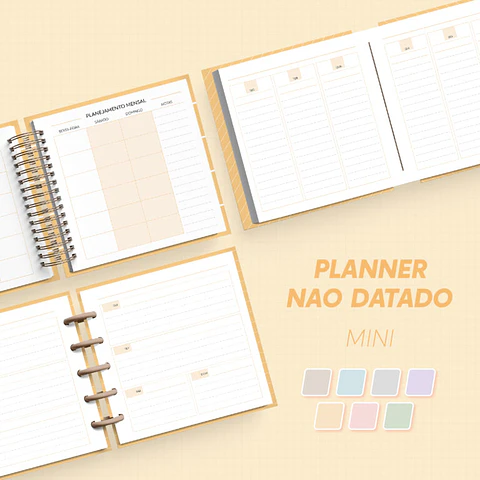 Arquivo Planner Não Datado - Mini 