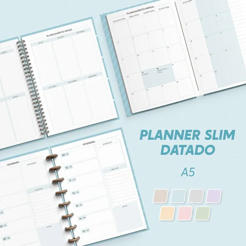 Arquivo Planner Slim 2027 Datado - A5  1