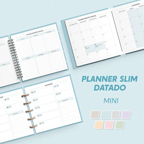 Arquivo Planner Slim 2027 Datado - Mini 