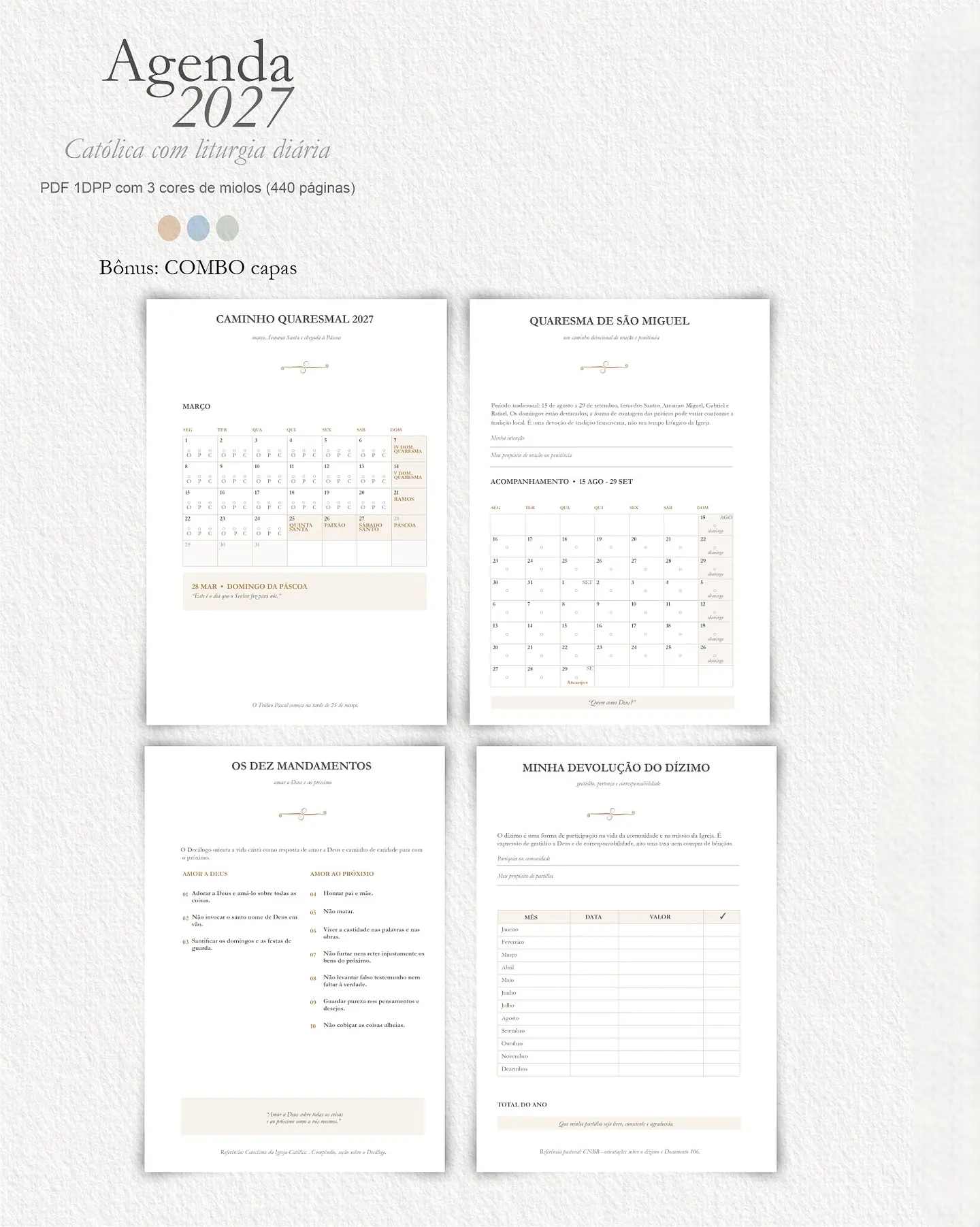Arquivo Agenda Liturgia Diária + Combo Capas  5