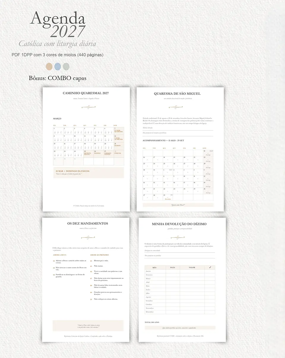 Arquivo Agenda Liturgia Diária + Combo Capas  5