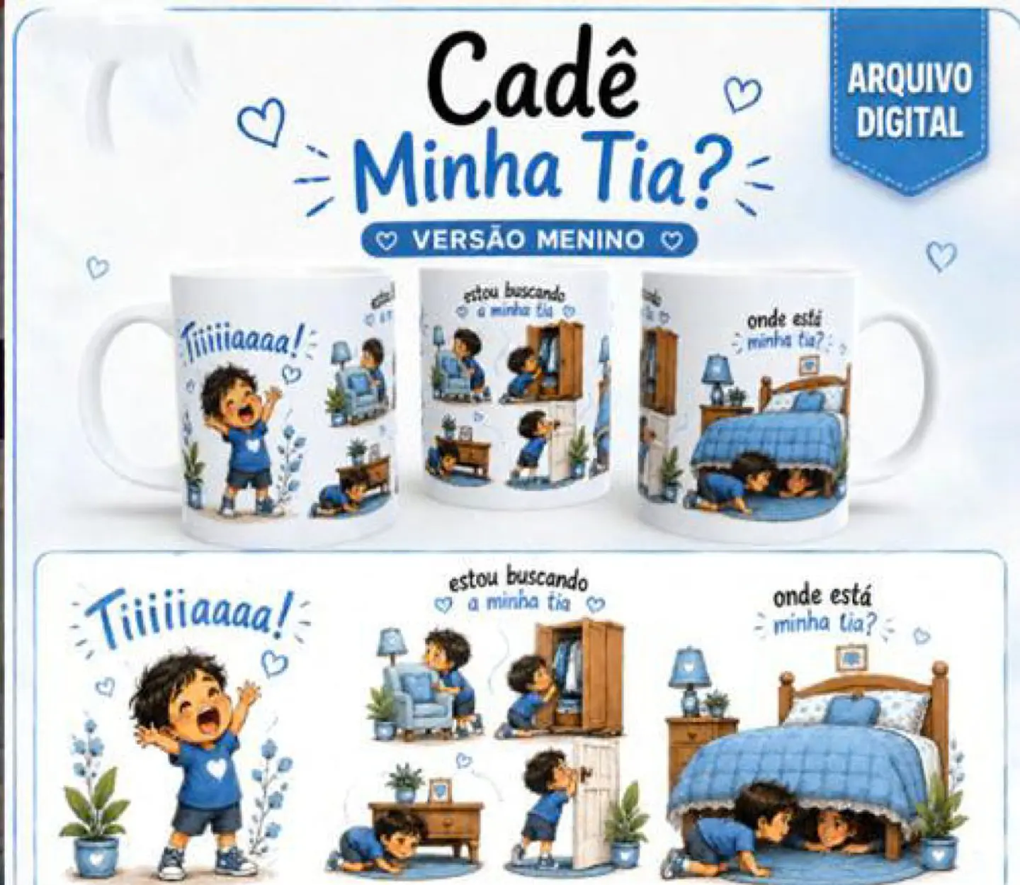 Arquivo Sublimação Caneca Cade a Minha Tia 1