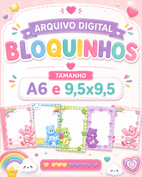 Arquivo Bloquinhos Ursinhos Pooh 