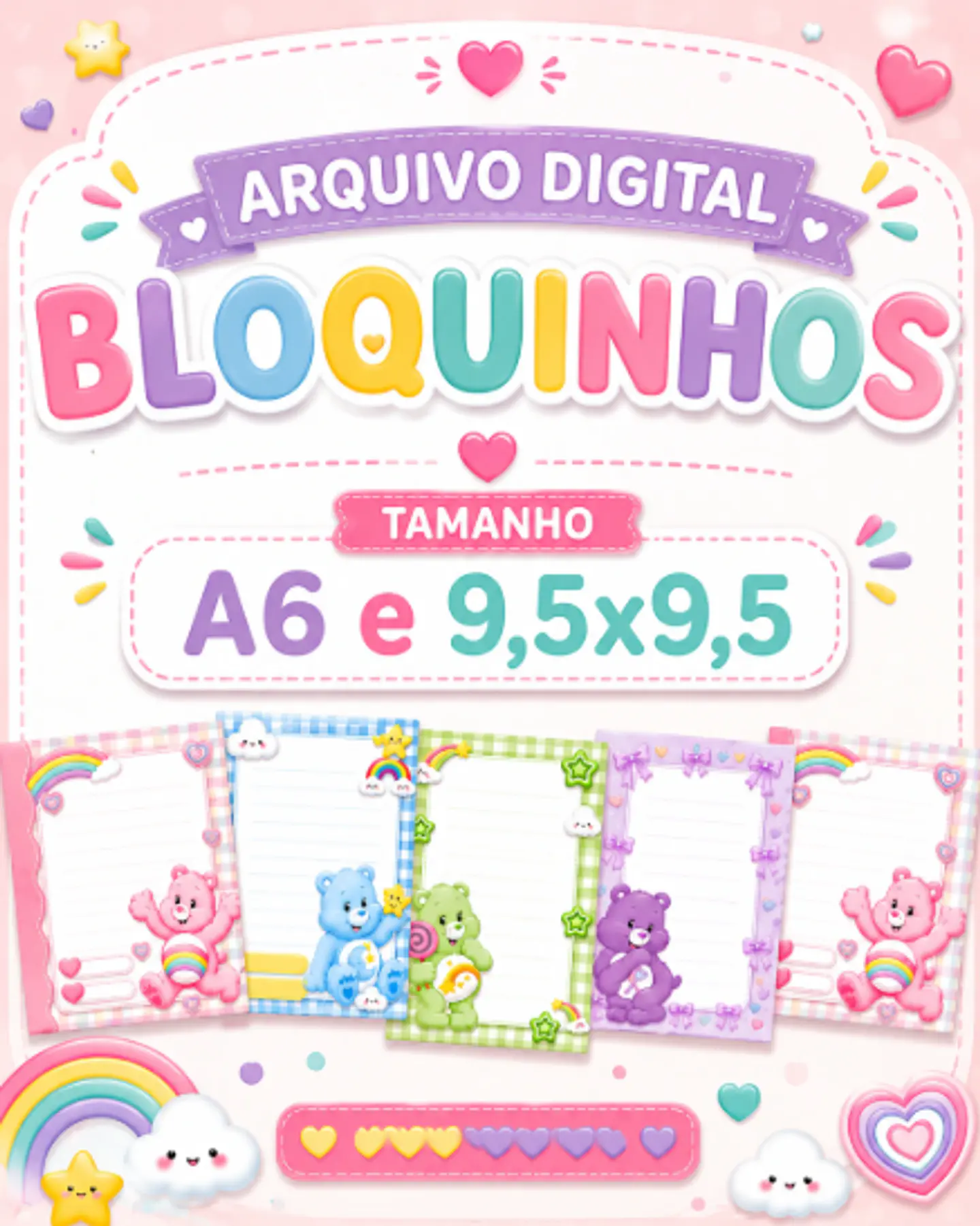 Arquivo Bloquinhos Ursinhos Pooh  1