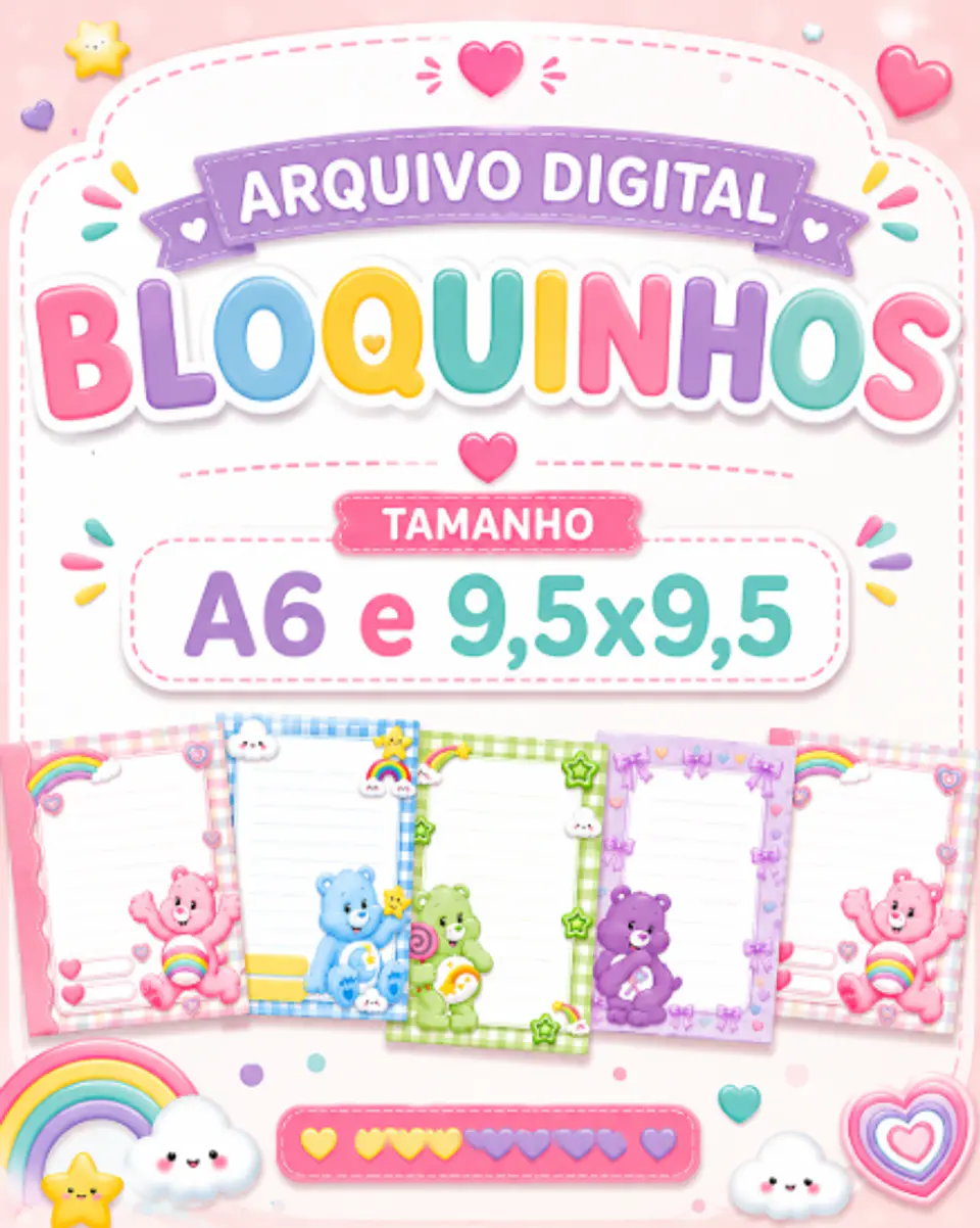 Arquivo Bloquinhos Ursinhos Pooh  1