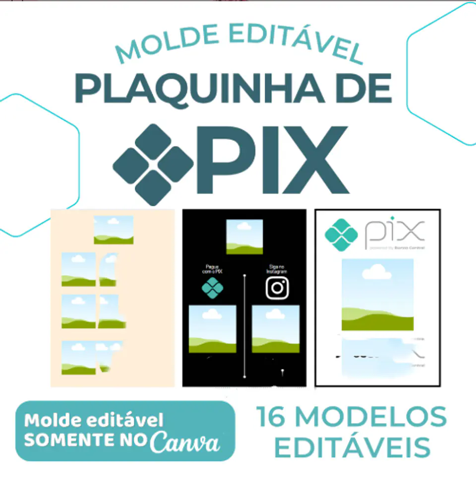 Arquivo De Corte Molde Plaquinha Pix Link  1