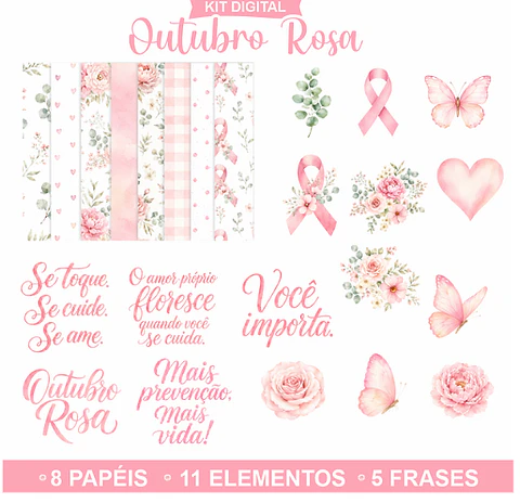 Arquivo Kit Digital Kit Outubro Rosa 