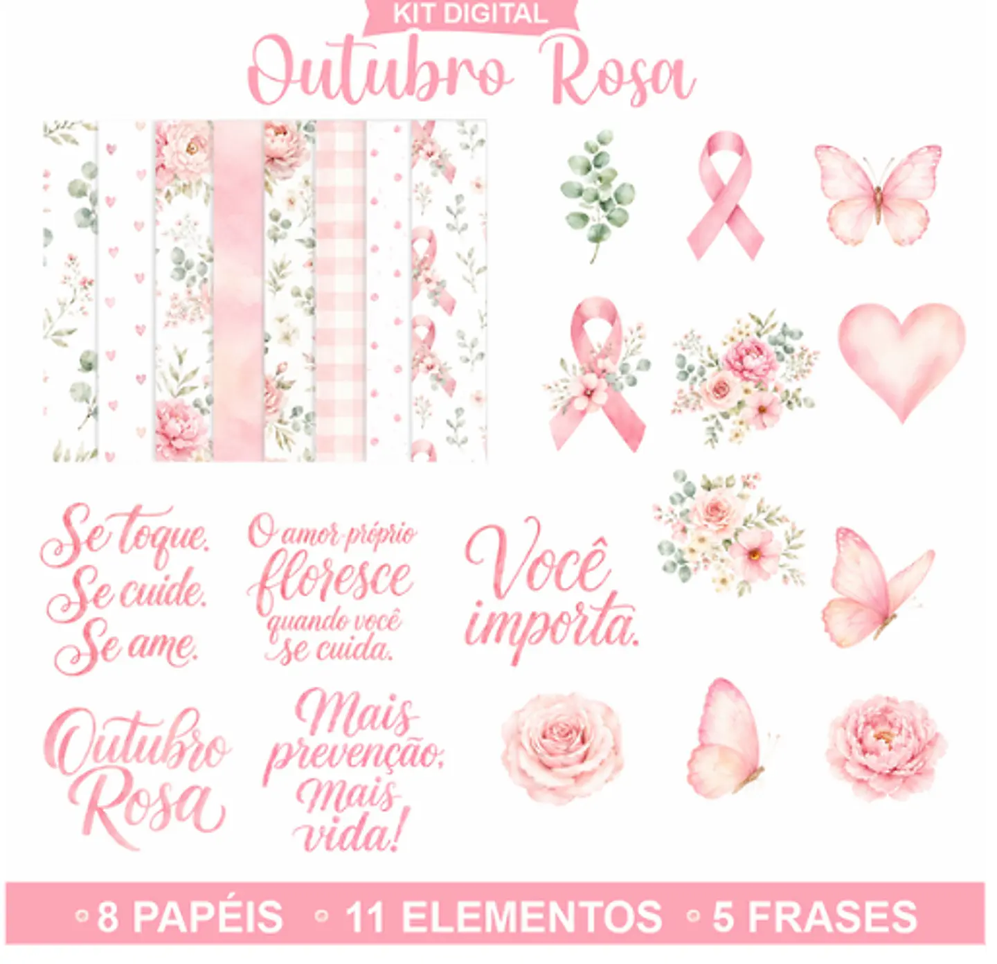 Arquivo Kit Digital Kit Outubro Rosa  1
