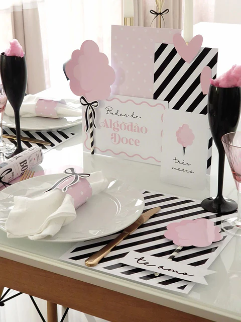 Arquivo de Corte Bodas de Algodão Doce (3 meses)