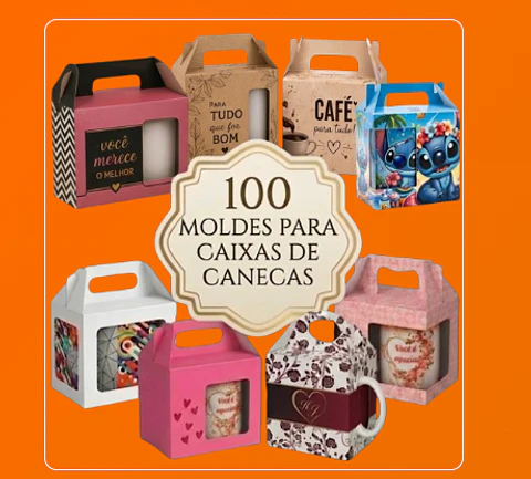 Arquivo De Corte Pack De Moldes Para Caixas De Canecas 