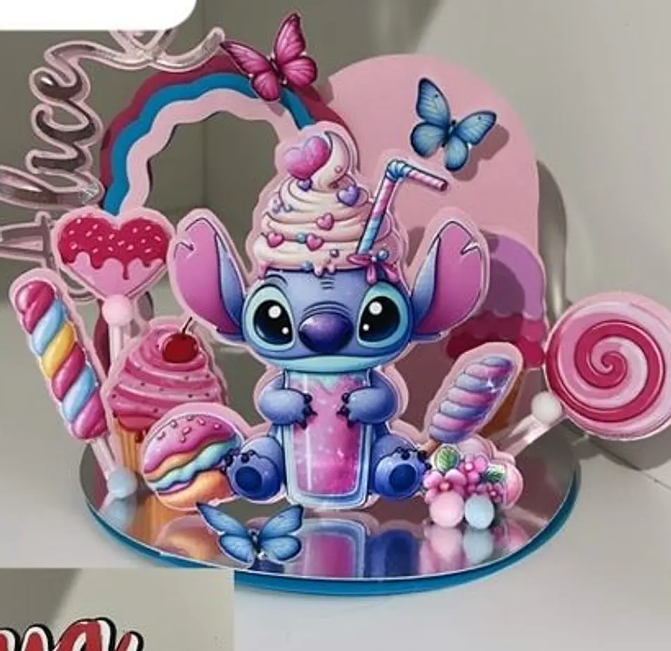 Arquivo Topo de Bolo Cenário Stitch   1
