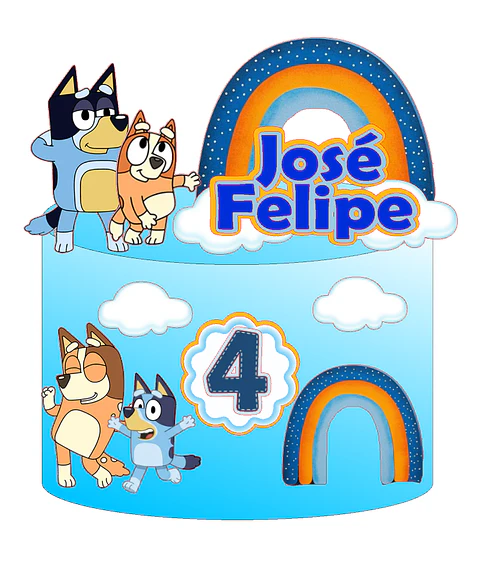 Arquivo Topo de Bolo Bluey 