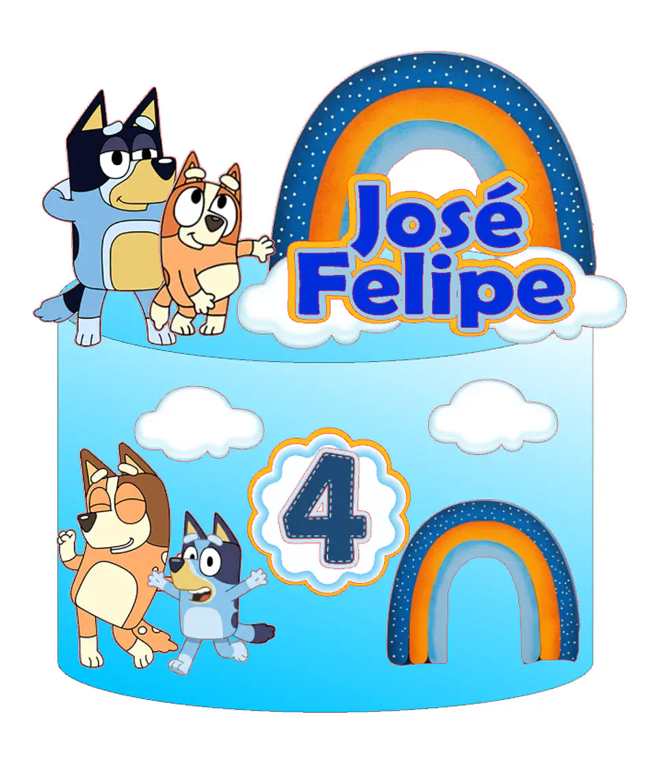 Arquivo Topo de Bolo Bluey  1
