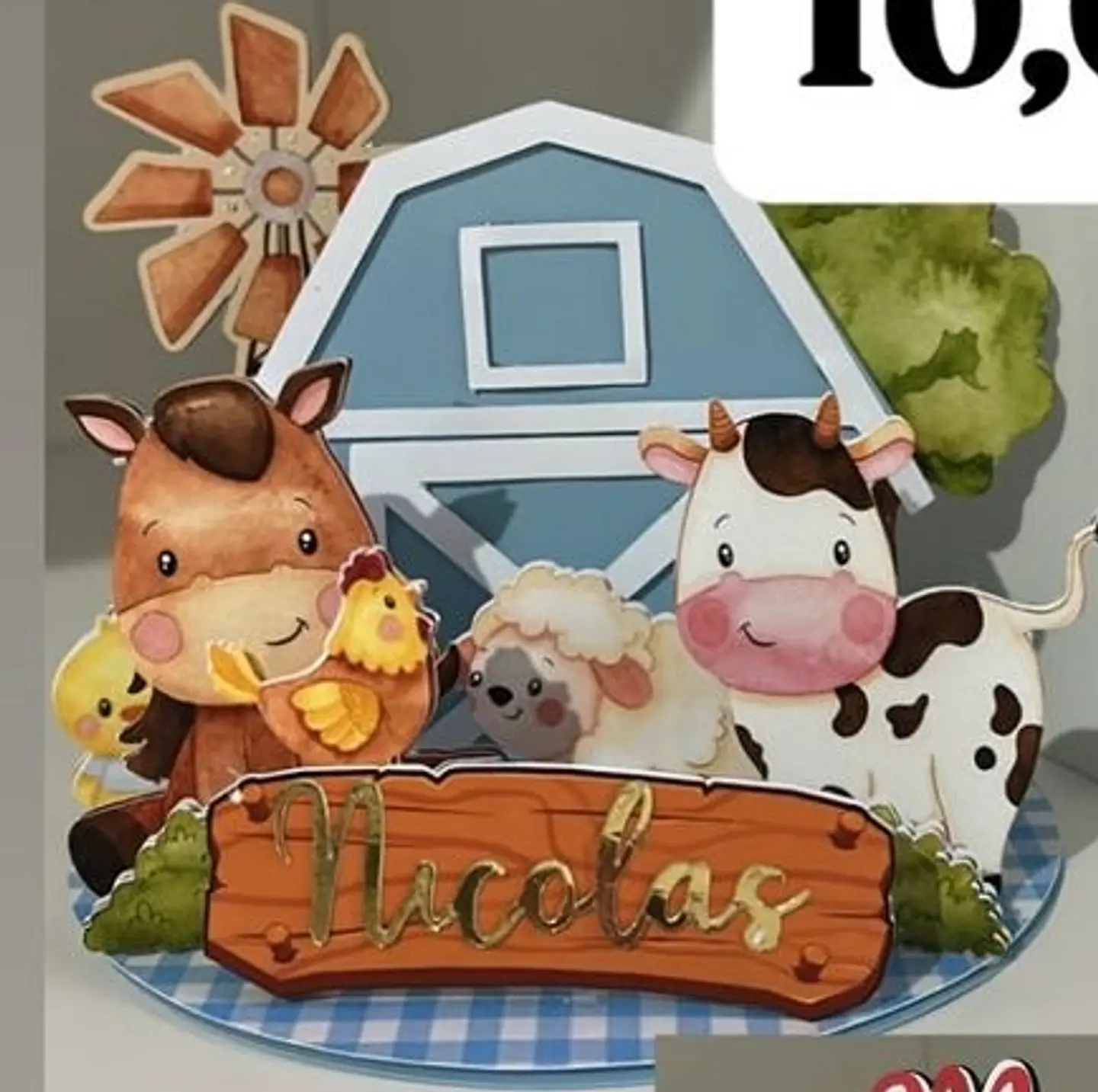 Arquivo Topo de Bolo Cenário Fazendinha  1