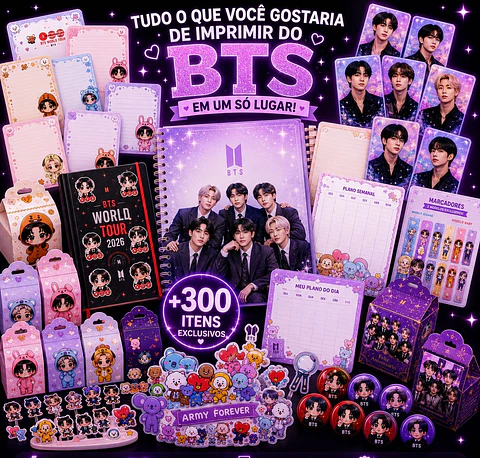 Arquivo De Corte Coleção Completa BTS para Imprimir +300 