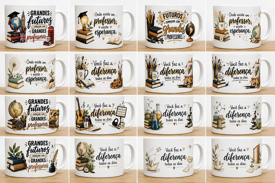 Arquivo Sublimação Caneca Professores  1