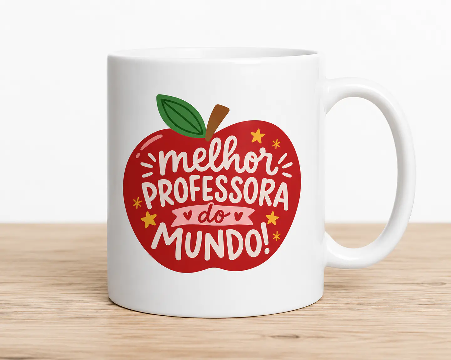 Arquivo Sublimação Caneca Professores - Maçãs Folha A4  1