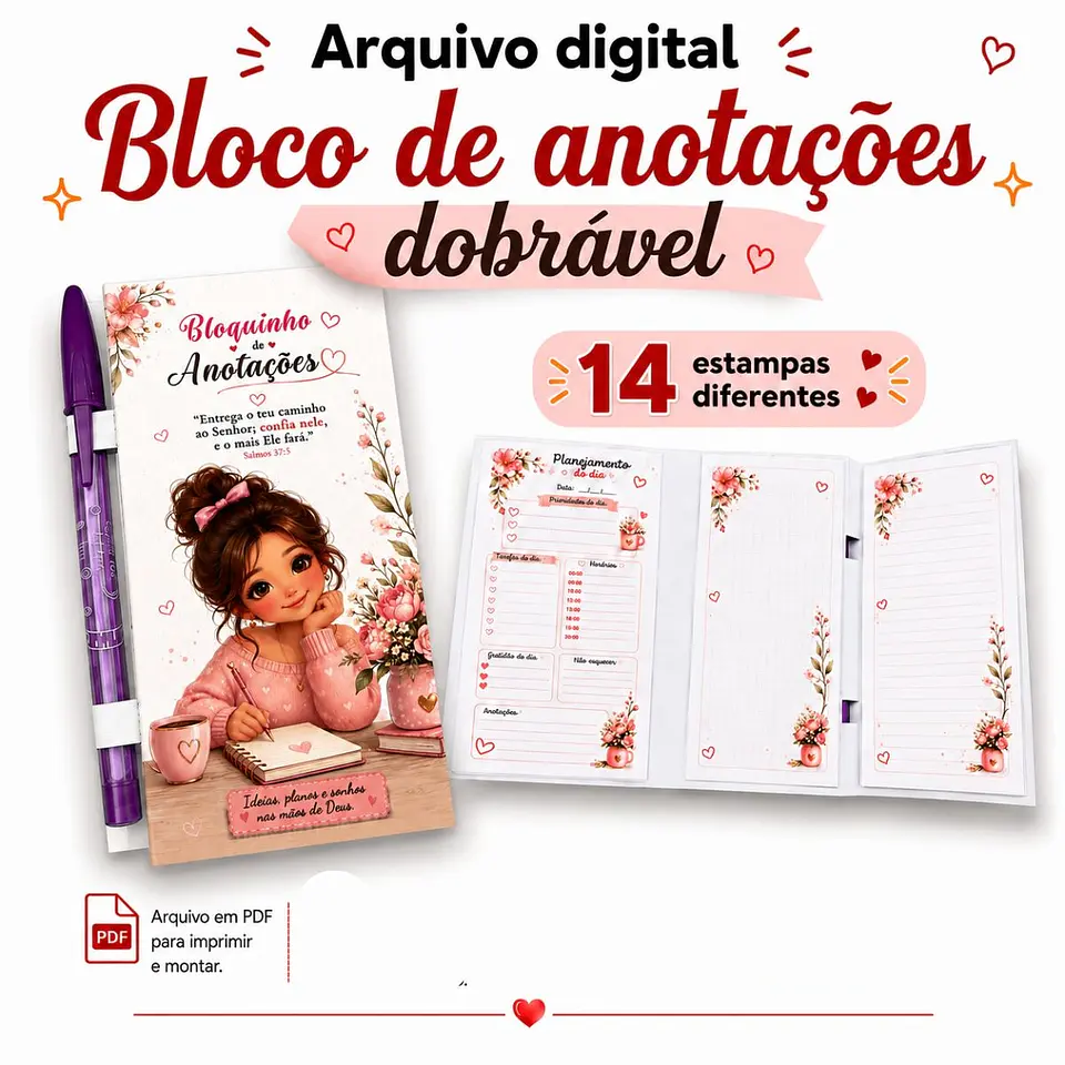 Arquivo Bloco de Anotações Dobrável  1