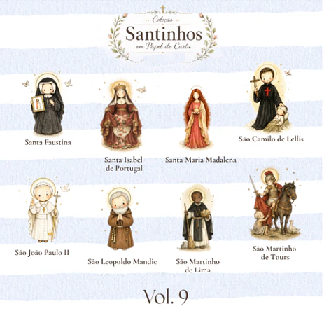 Arquivo Kit Digital Colecao Santinhos Em Papel De Carta Volume 9