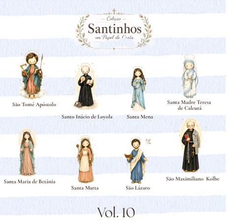 Arquivo Kit Digital Colecao Santinhos Em Papel De Carta Volume 10 