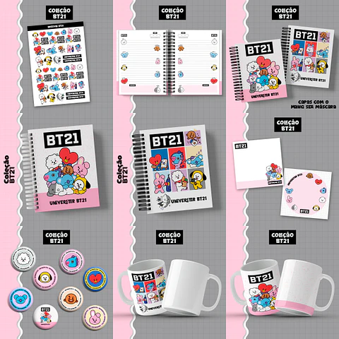 Arquivo Minizinha Coleção BT21
