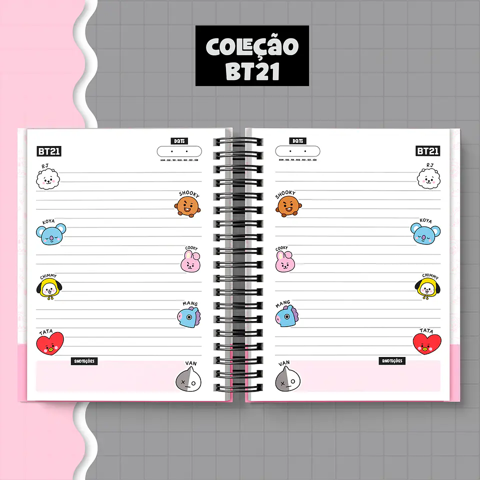 Arquivo Minizinha Coleção BT21 2